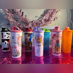 Tupperware Cute Cartoon Tumbler with Lids "Practivaso"